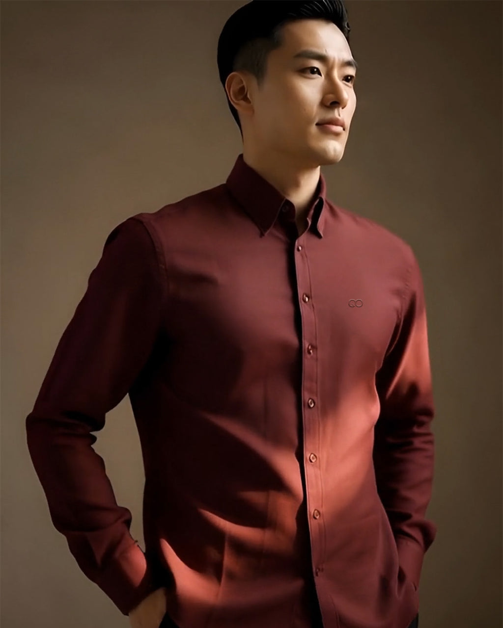 GO OXFORD SHIRT - BURGUNDY