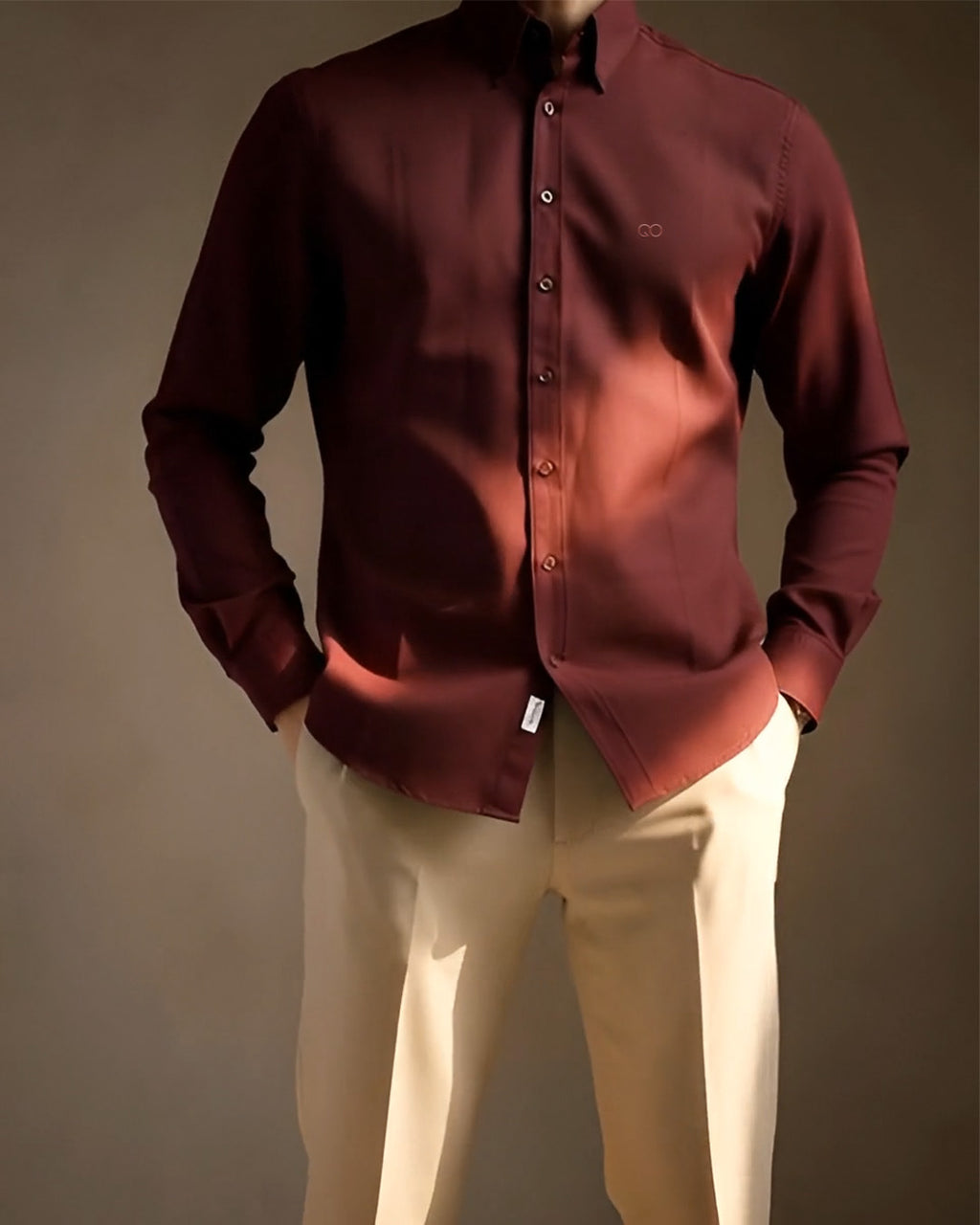 GO OXFORD SHIRT - BURGUNDY