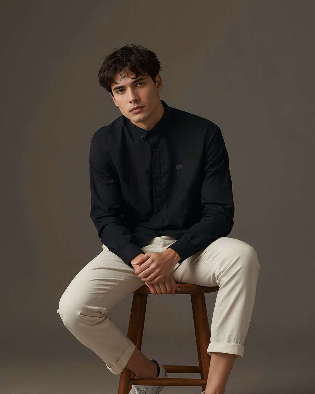 GO OXFORD SHIRT - BLACK (BUTTON DOWN)