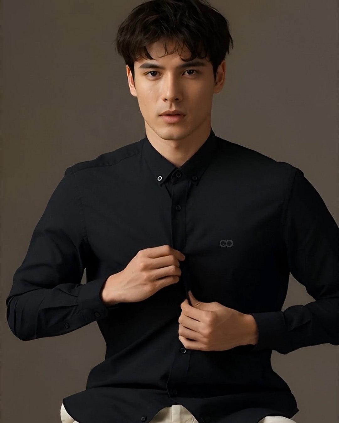 GO OXFORD SHIRT - BLACK (BUTTON DOWN)